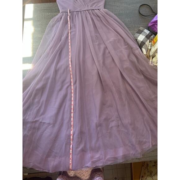 Lavender Bridesmaid/Prom Lace Sleeve V Neck Dress - FOR HER AND FOR HIM - Picture 7 of 11